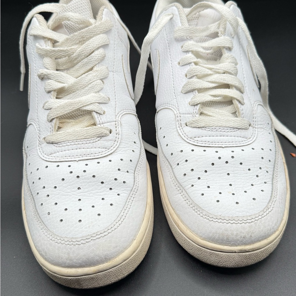 Nike White Vintage-Inspired Sneakers